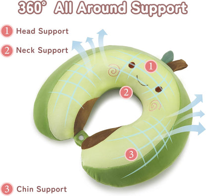Cooling Travel Neck Pillow, Cool to Touch Memory Foam, Grey