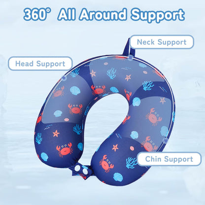 Cooling Travel Neck Pillow, Cool to Touch Memory Foam, Grey