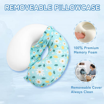 Cooling Travel Neck Pillow, Cool to Touch Memory Foam, Grey