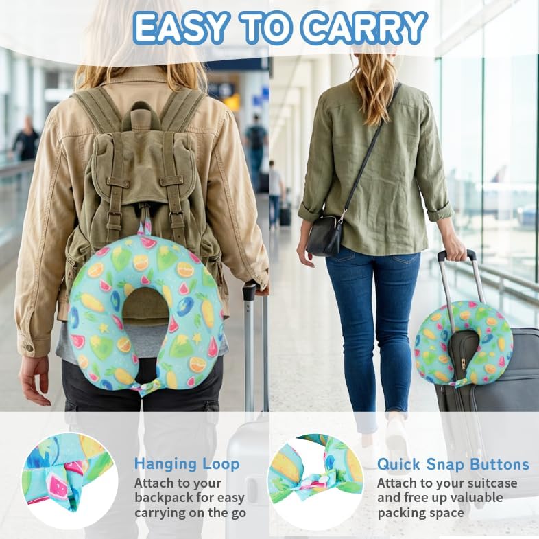 Cooling Travel Neck Pillow, Cool to Touch Memory Foam, Grey