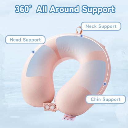 Cooling Travel Neck Pillow, Cool to Touch Memory Foam, Grey