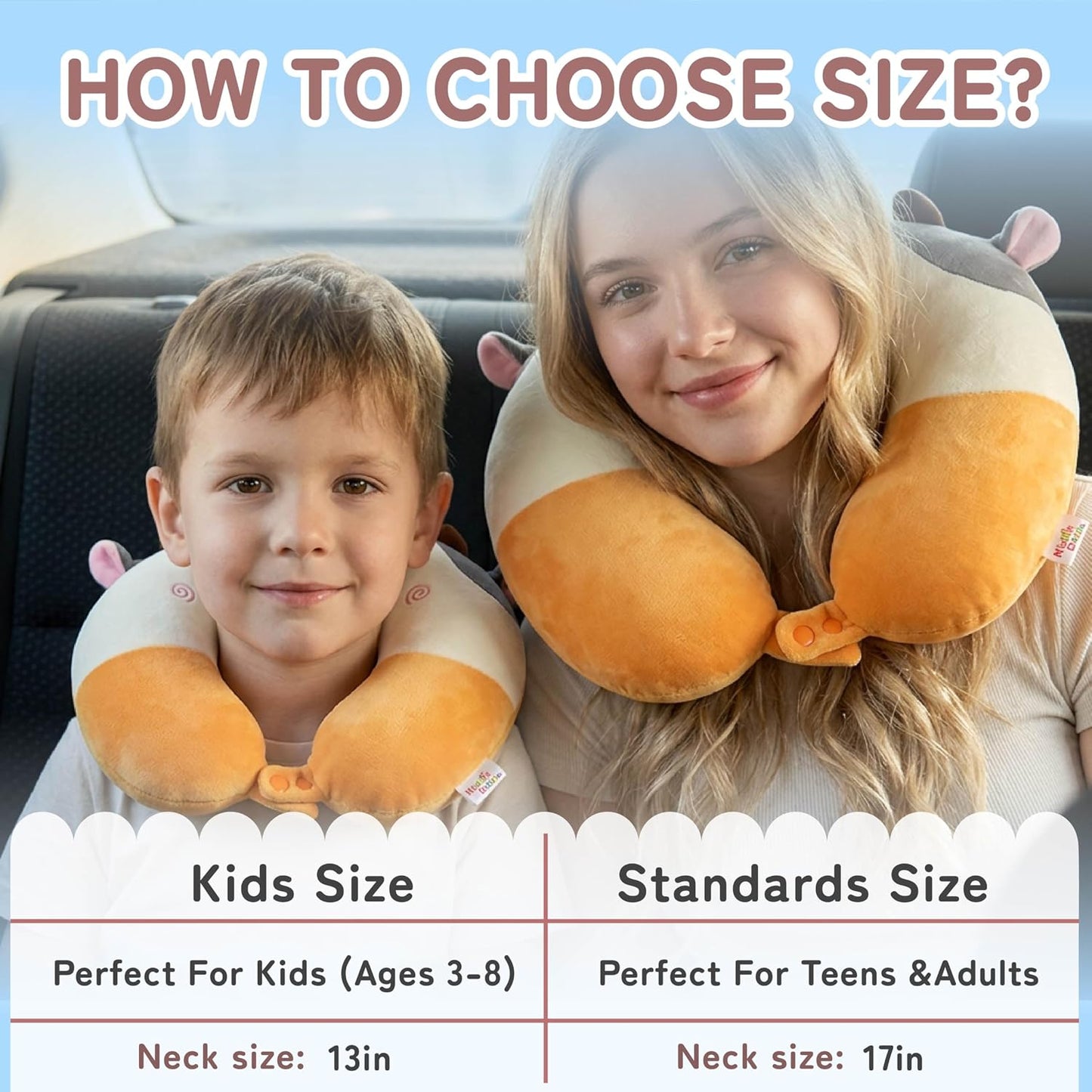 Cooling Travel Neck Pillow, Cool to Touch Memory Foam, Grey