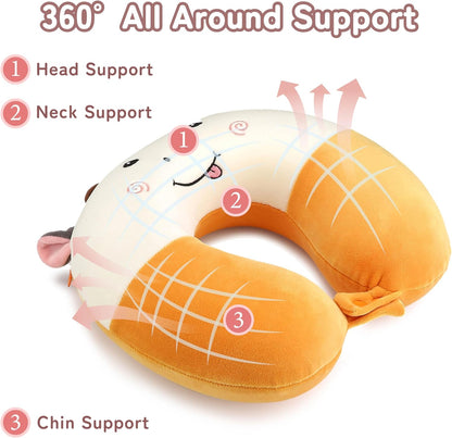 Cooling Travel Neck Pillow, Cool to Touch Memory Foam, Grey