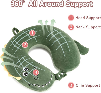Cooling Travel Neck Pillow, Cool to Touch Memory Foam, Grey