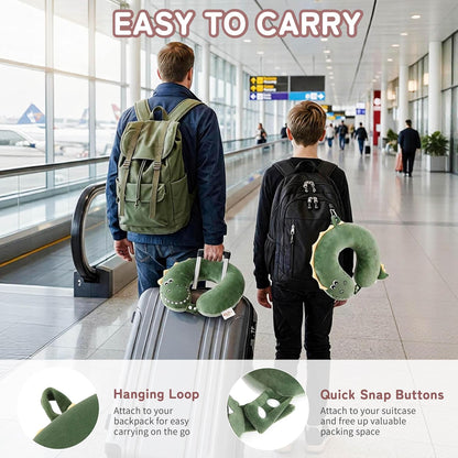 Cooling Travel Neck Pillow, Cool to Touch Memory Foam, Grey
