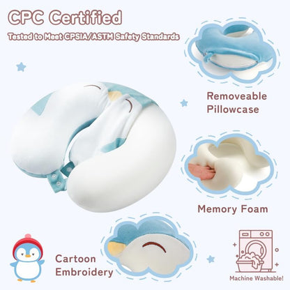 Cooling Travel Neck Pillow, Cool to Touch Memory Foam, Grey