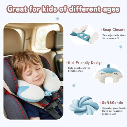 Cooling Travel Neck Pillow, Cool to Touch Memory Foam, Grey