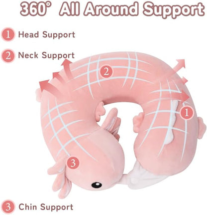 Cooling Travel Neck Pillow, Cool to Touch Memory Foam, Grey