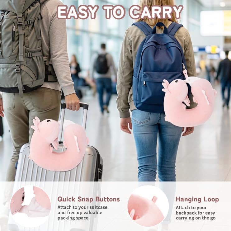 Cooling Travel Neck Pillow, Cool to Touch Memory Foam, Grey