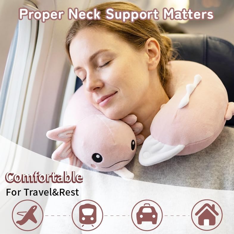 Cooling Travel Neck Pillow, Cool to Touch Memory Foam, Grey