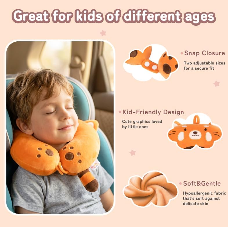 Cooling Travel Neck Pillow, Cool to Touch Memory Foam, Grey