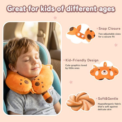 Cooling Travel Neck Pillow, Cool to Touch Memory Foam, Grey