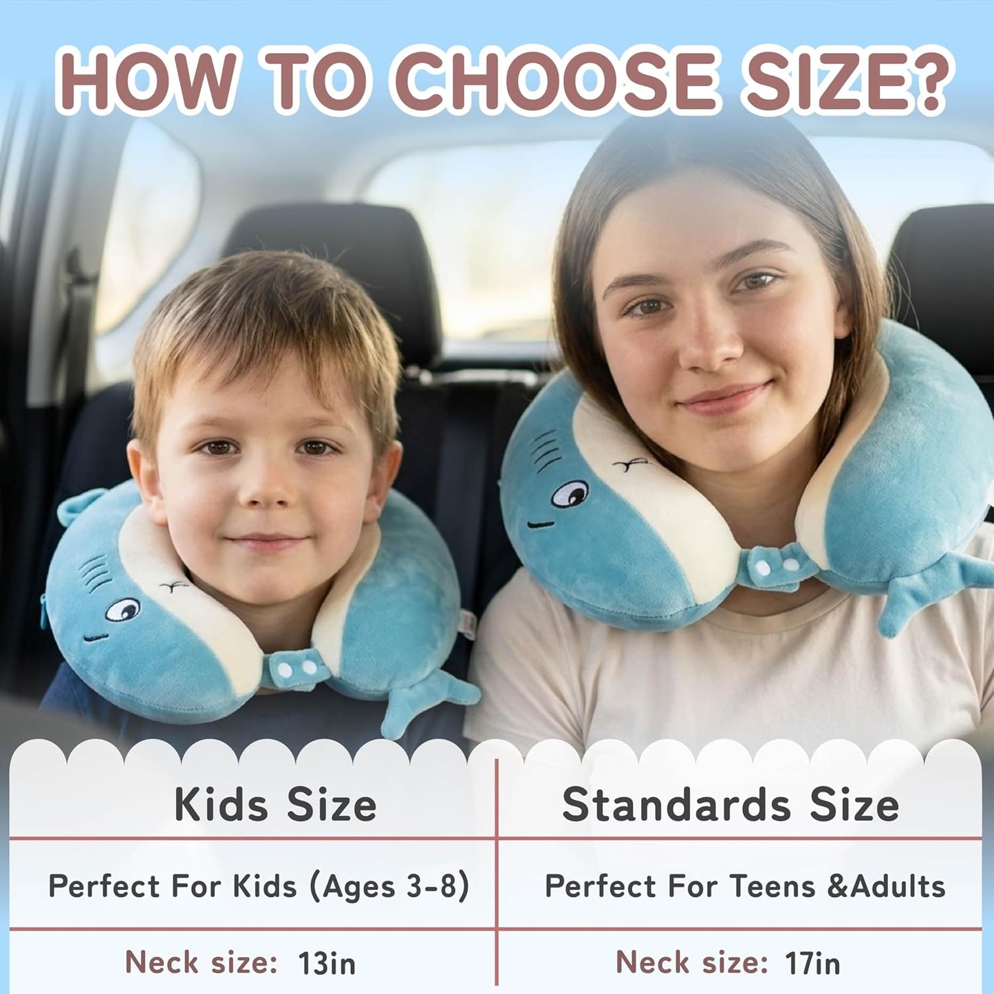 Cooling Travel Neck Pillow, Cool to Touch Memory Foam, Grey