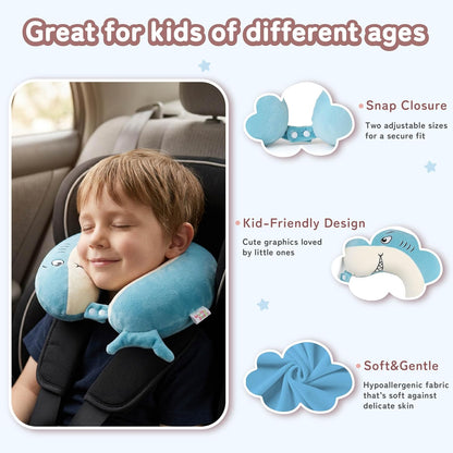 Cooling Travel Neck Pillow, Cool to Touch Memory Foam, Grey