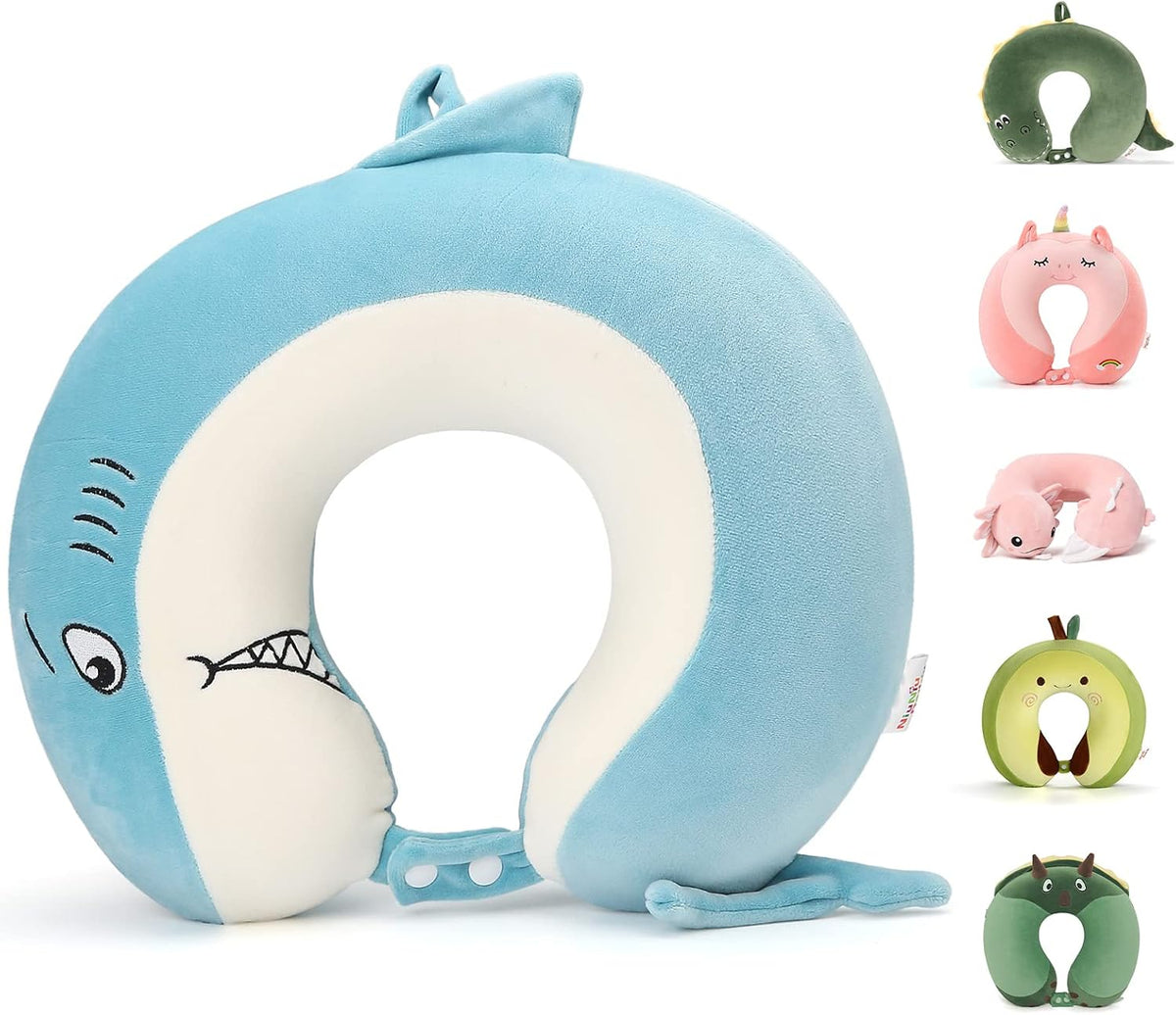 Cooling Travel Neck Pillow, Cool to Touch Memory Foam, Grey