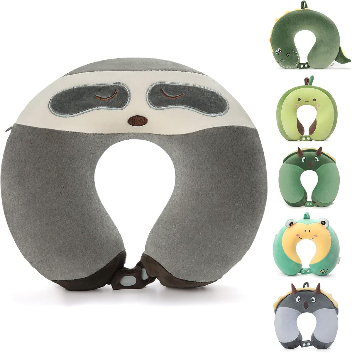 Cooling Travel Neck Pillow, Cool to Touch Memory Foam, Grey