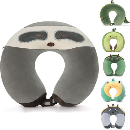 Cooling Travel Neck Pillow, Cool to Touch Memory Foam, Grey