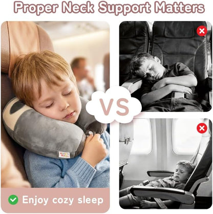 Cooling Travel Neck Pillow, Cool to Touch Memory Foam, Grey