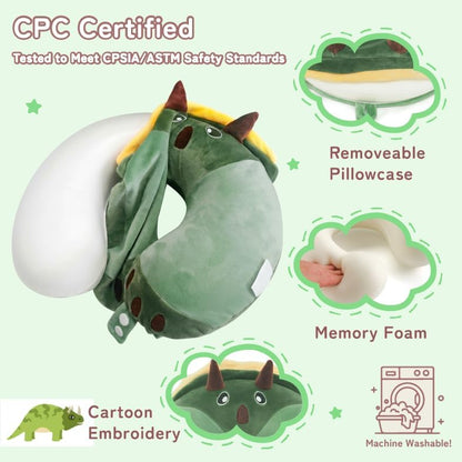 Cooling Travel Neck Pillow, Cool to Touch Memory Foam, Grey