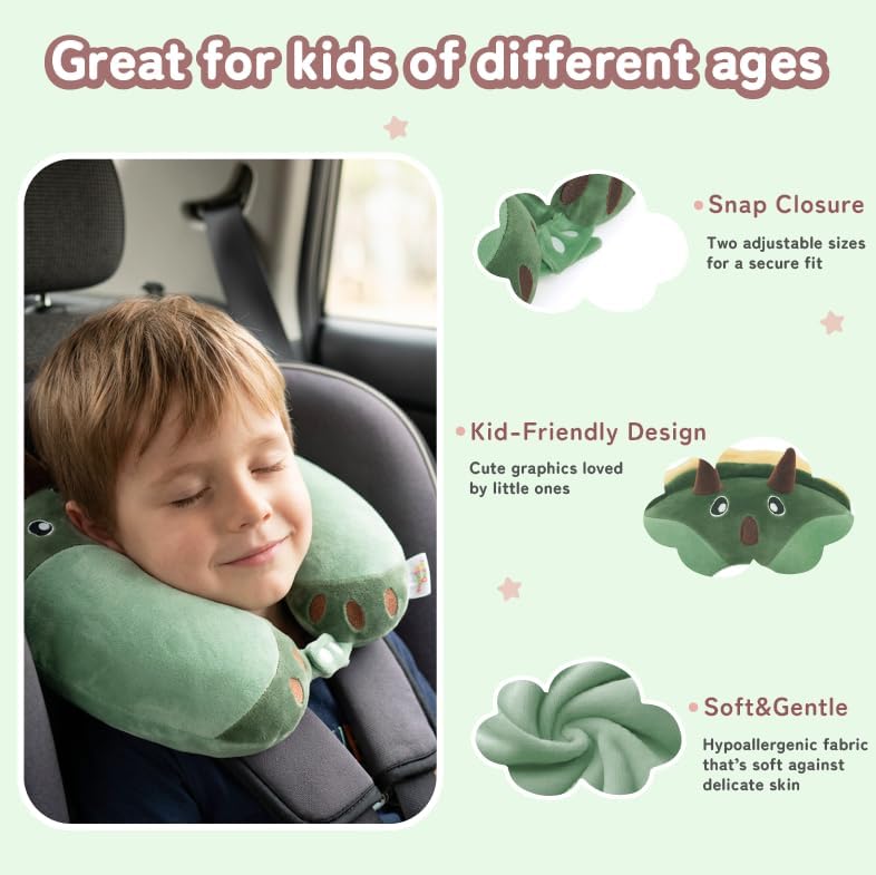 Cooling Travel Neck Pillow, Cool to Touch Memory Foam, Grey