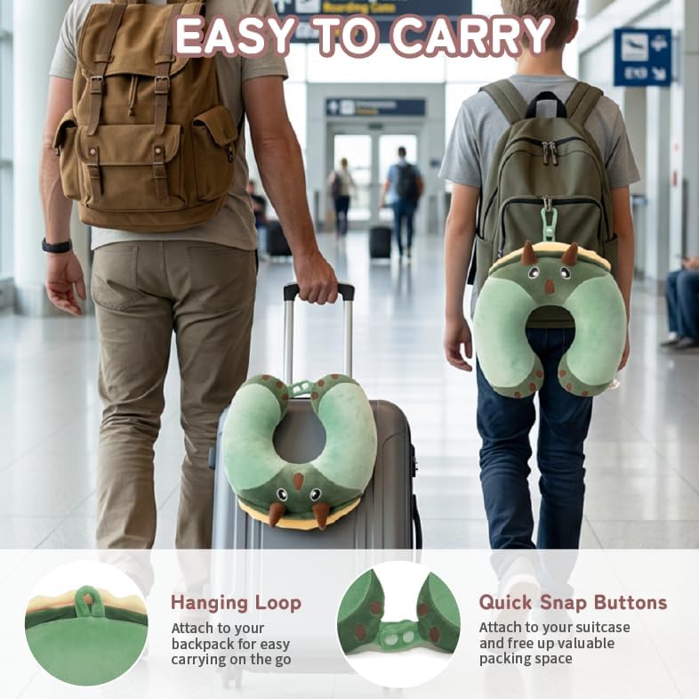 Cooling Travel Neck Pillow, Cool to Touch Memory Foam, Grey