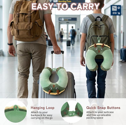 Cooling Travel Neck Pillow, Cool to Touch Memory Foam, Grey