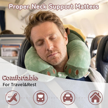 Cooling Travel Neck Pillow, Cool to Touch Memory Foam, Grey