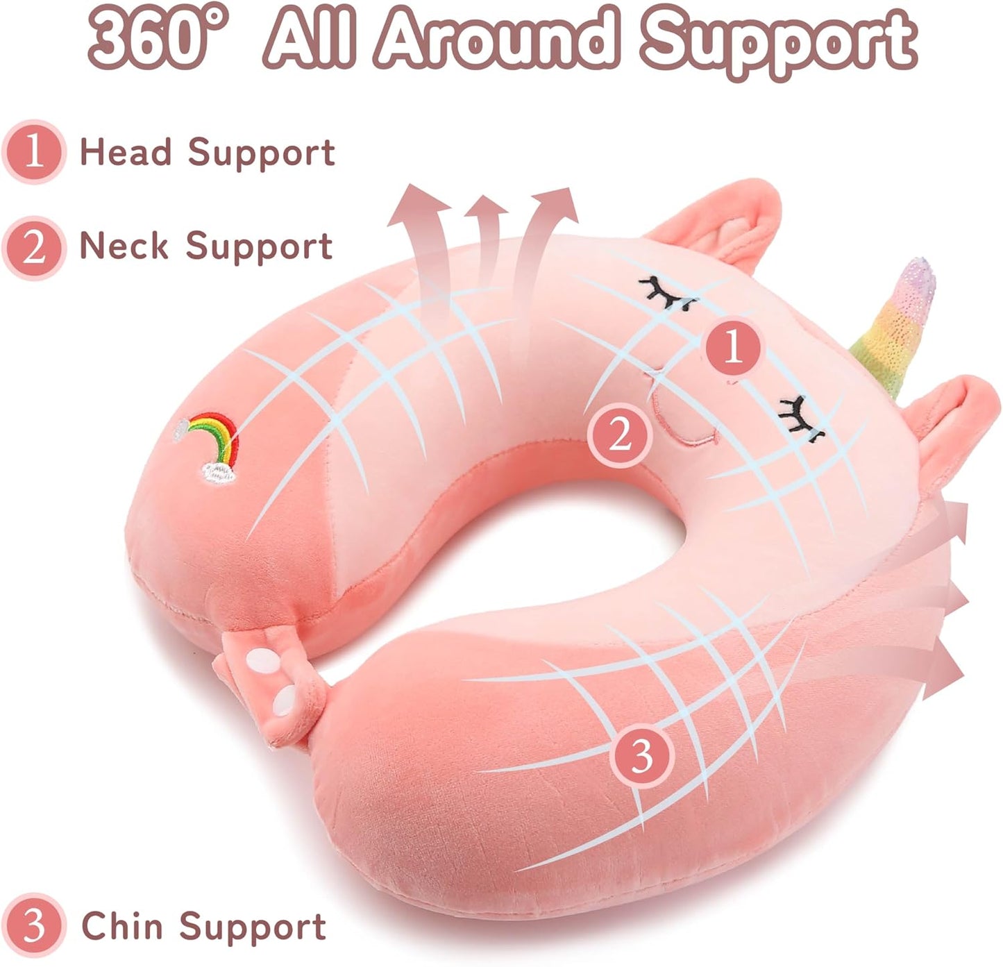 Cooling Travel Neck Pillow, Cool to Touch Memory Foam, Grey