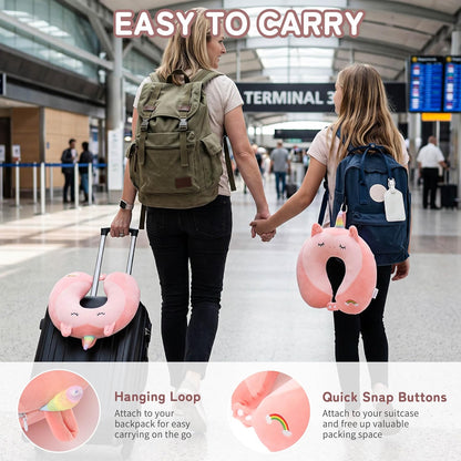 Cooling Travel Neck Pillow, Cool to Touch Memory Foam, Grey