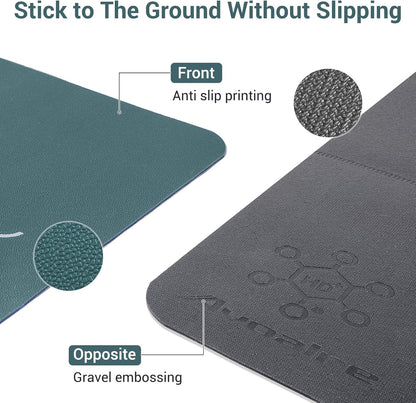 Yoga Mat Foldable - Textured Non Slip Exercise Mat -Travel Lightweight Hot Yoga Mat with Carry Bag for Pilates & Home Workouts (72" L x 32" W x 3mm Thick)