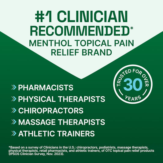 Pain Relief Cream for Knee, Neck, Hip, Joint, Shoulder, & Simple Backache, Arthritis Pain Reliever, Sore Muscle Relief, Cooling Menthol Pain Cream, 3 Oz