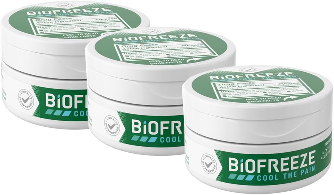 Pain Relief Cream for Knee, Neck, Hip, Joint, Shoulder, & Simple Backache, Arthritis Pain Reliever, Sore Muscle Relief, Cooling Menthol Pain Cream, 3 Oz