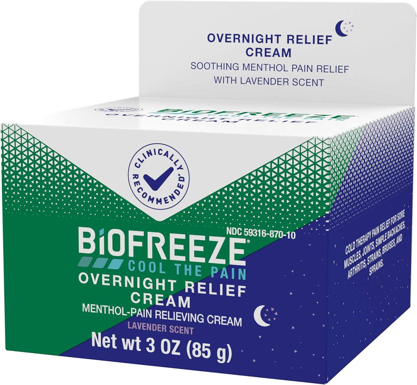 Pain Relief Cream for Knee, Neck, Hip, Joint, Shoulder, & Simple Backache, Arthritis Pain Reliever, Sore Muscle Relief, Cooling Menthol Pain Cream, 3 Oz