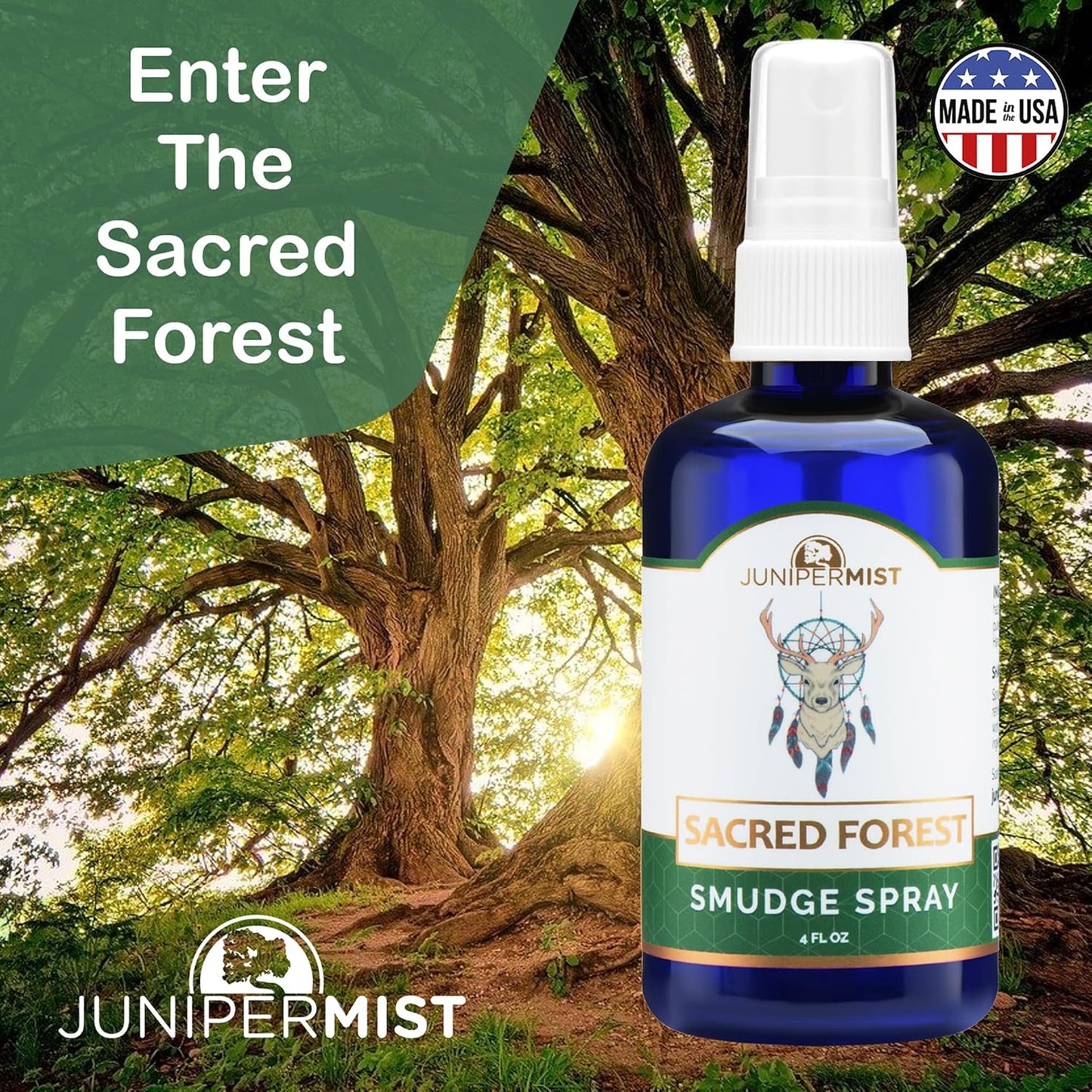 Lavender & Sage Smudge Spray (114ml), Lavender Spray with White Sage Aromatherapy Mist, Calm & Cleansing Negative Energy, Spiritual Room Spray, Smokeless Smudge Spray, Yoga Spray (Made in USA)