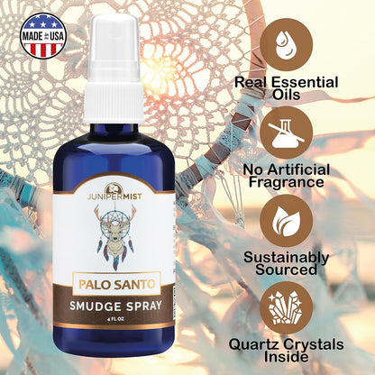 Lavender & Sage Smudge Spray (114ml), Lavender Spray with White Sage Aromatherapy Mist, Calm & Cleansing Negative Energy, Spiritual Room Spray, Smokeless Smudge Spray, Yoga Spray (Made in USA)