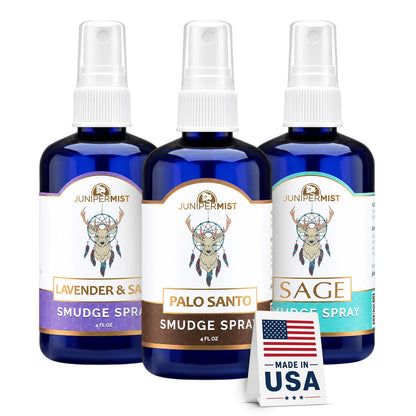 Lavender & Sage Smudge Spray (114ml), Lavender Spray with White Sage Aromatherapy Mist, Calm & Cleansing Negative Energy, Spiritual Room Spray, Smokeless Smudge Spray, Yoga Spray (Made in USA)