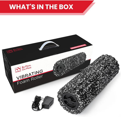 Vibrating Foam Roller for Exercise,5 Vibration Speeds,Rechargeable | Yoga Roller, Electric Roller for Deep Tissue Massage, Massge Foam Roller for Back, Legs & Shoulders, FSA Eligible HSA