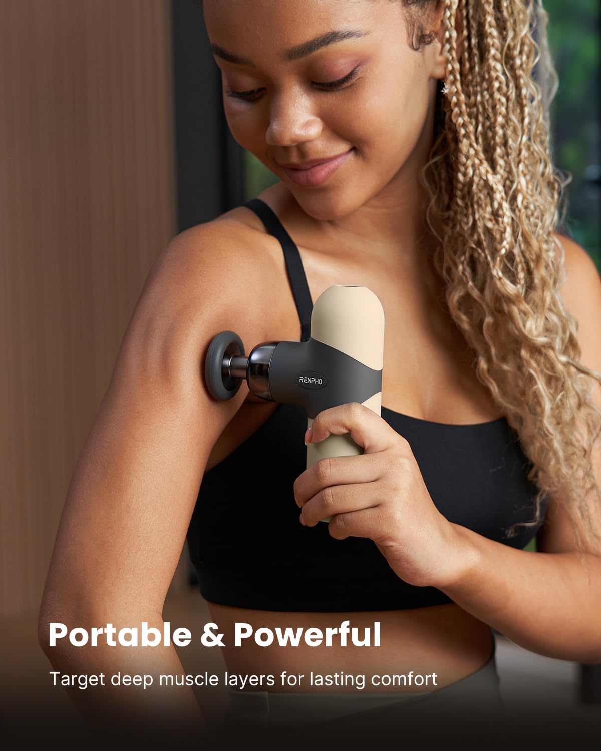 Mini Thermal Massage Gun with Heat, Color Silicone Casing, 4 Speeds