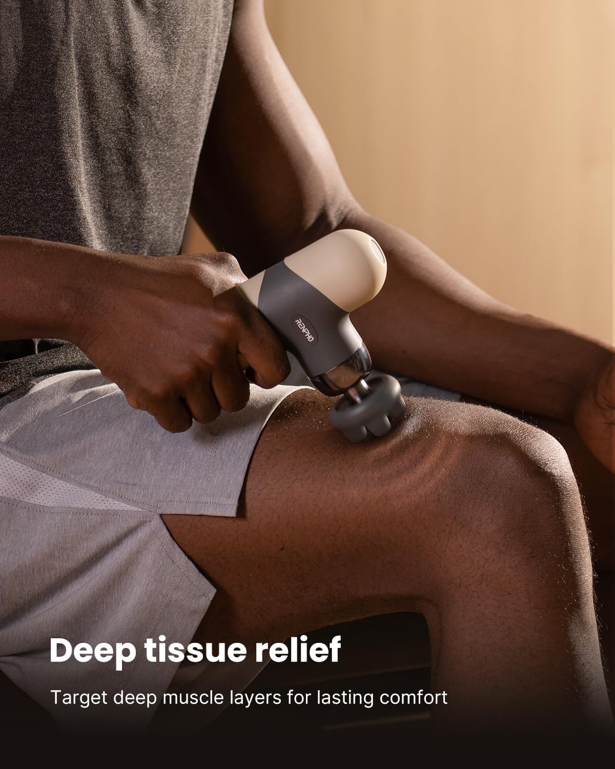 Mini Thermal Massage Gun with Heat, Color Silicone Casing, 4 Speeds