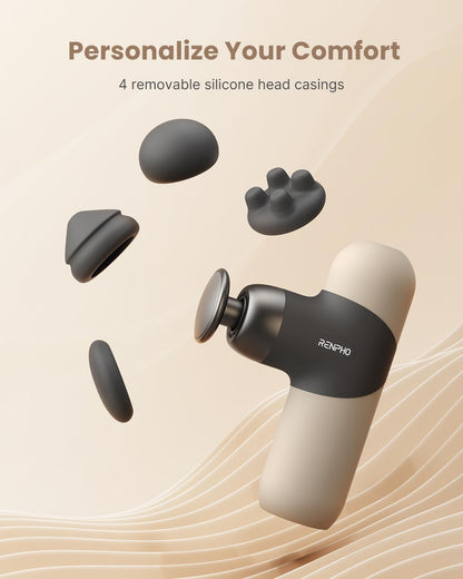 Mini Thermal Massage Gun with Heat, Color Silicone Casing, 4 Speeds