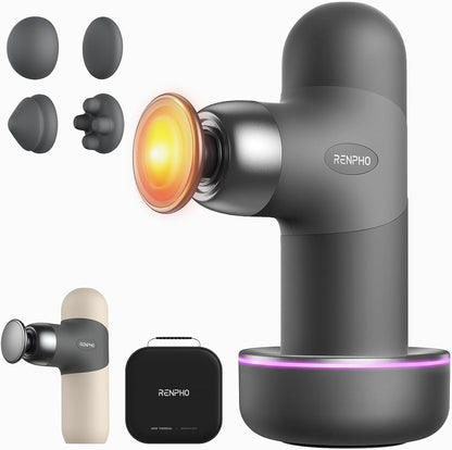 Mini Thermal Massage Gun with Heat, Color Silicone Casing, 4 Speeds