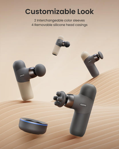 Mini Thermal Massage Gun with Heat, Color Silicone Casing, 4 Speeds