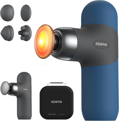 Mini Thermal Massage Gun with Heat, Color Silicone Casing, 4 Speeds