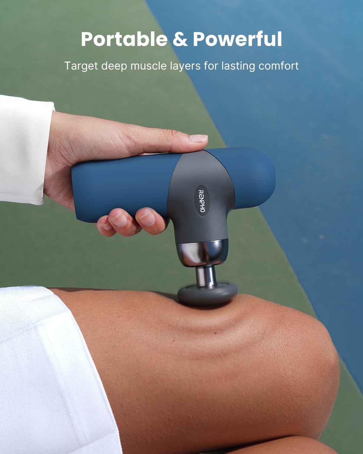 Mini Thermal Massage Gun with Heat, Color Silicone Casing, 4 Speeds
