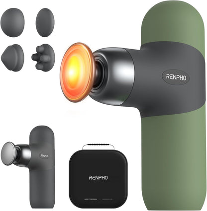 Mini Thermal Massage Gun with Heat, Color Silicone Casing, 4 Speeds