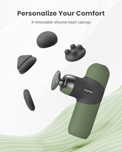 Mini Thermal Massage Gun with Heat, Color Silicone Casing, 4 Speeds