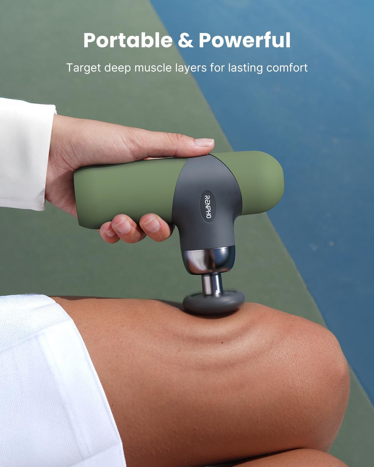 Mini Thermal Massage Gun with Heat, Color Silicone Casing, 4 Speeds