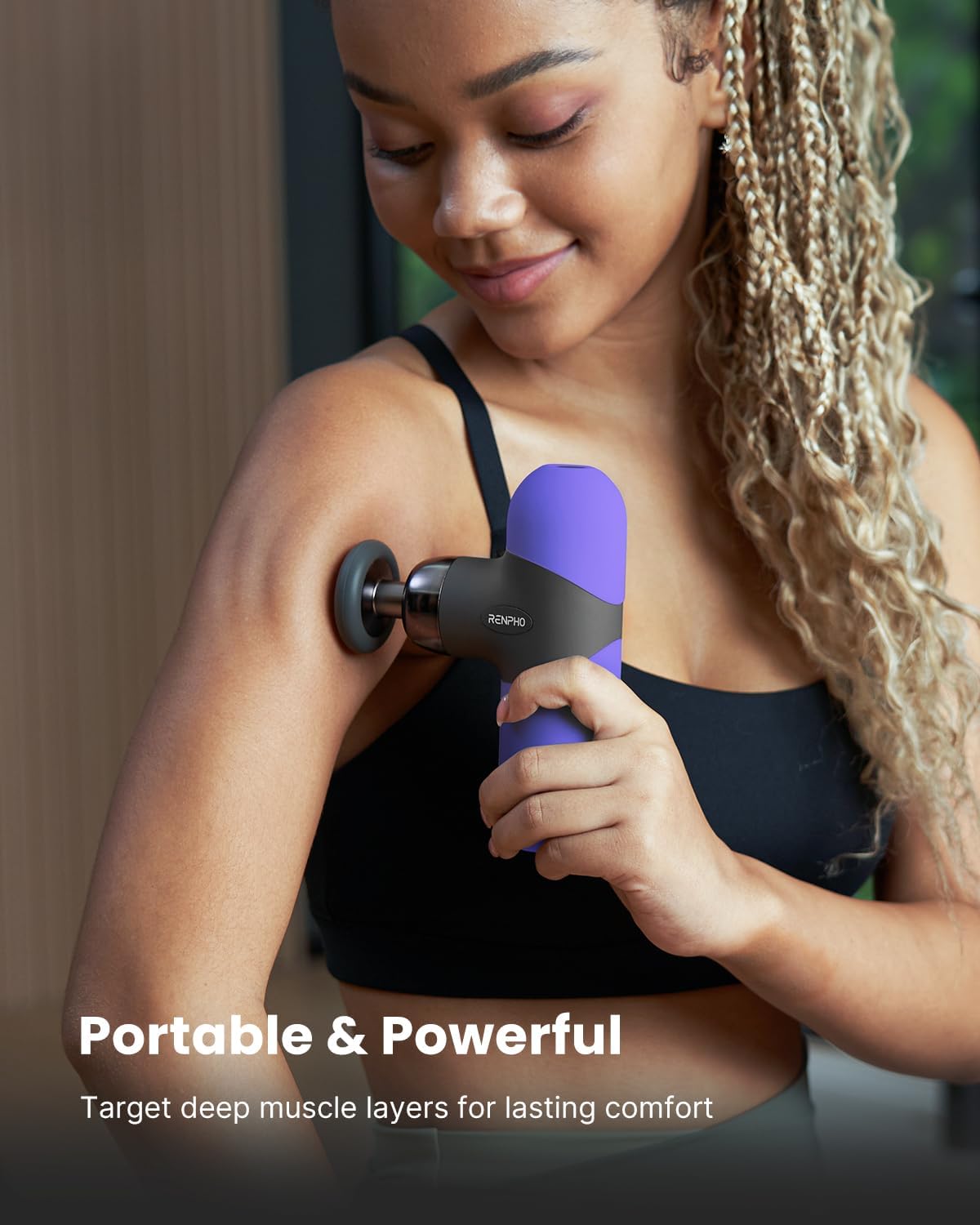 Mini Thermal Massage Gun with Heat, Color Silicone Casing, 4 Speeds