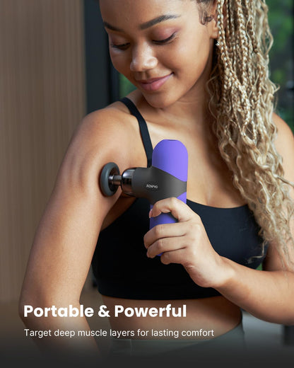 Mini Thermal Massage Gun with Heat, Color Silicone Casing, 4 Speeds