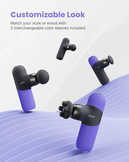 Mini Thermal Massage Gun with Heat, Color Silicone Casing, 4 Speeds